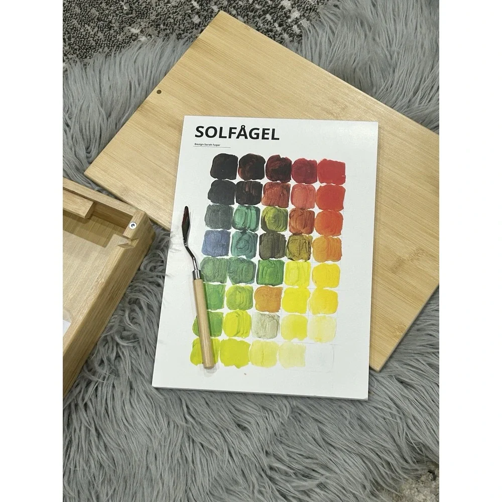 Ikea Solfagel Sarah Fager Easel And‎ Accessories Bundle With Art Book
